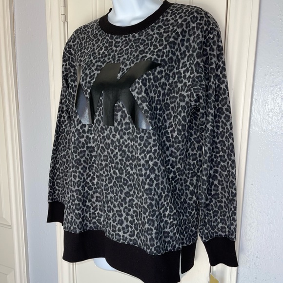 MICHAEL Michael Kors Cheetah Print MK Logo Sweatshirt. NWT! - Picture 4 of 6